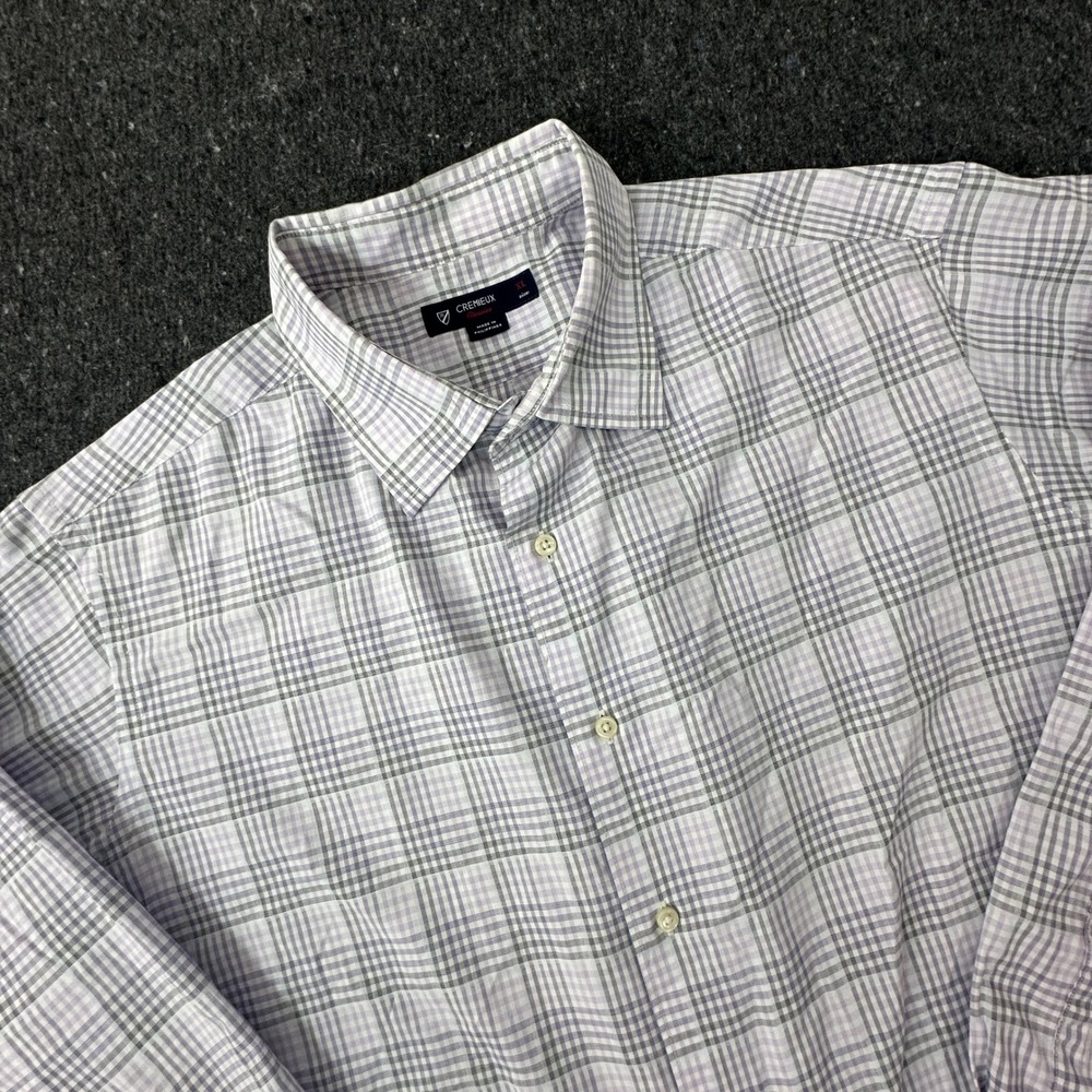 Cremieux Button Down Shirt Mens XL Purple Plaid Classics Long Sleeve Collared